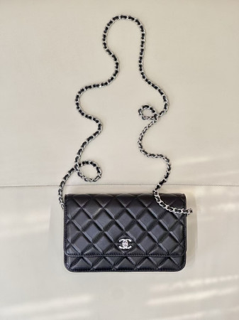Ch*el woc classic wallet on chain 13x19cm