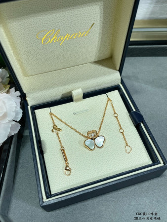 Chopard Three Heart Mother of Pearl Necklace