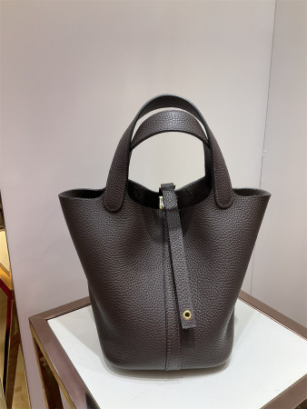 Hermès Picotin 18cm Ebony -dark black to deep brown color without original box
