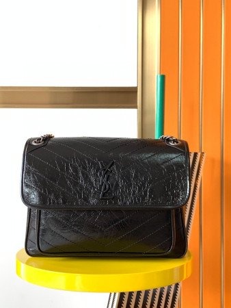 Y*L niki large in vintage leather 12.5 x 9 x 3.5 inches