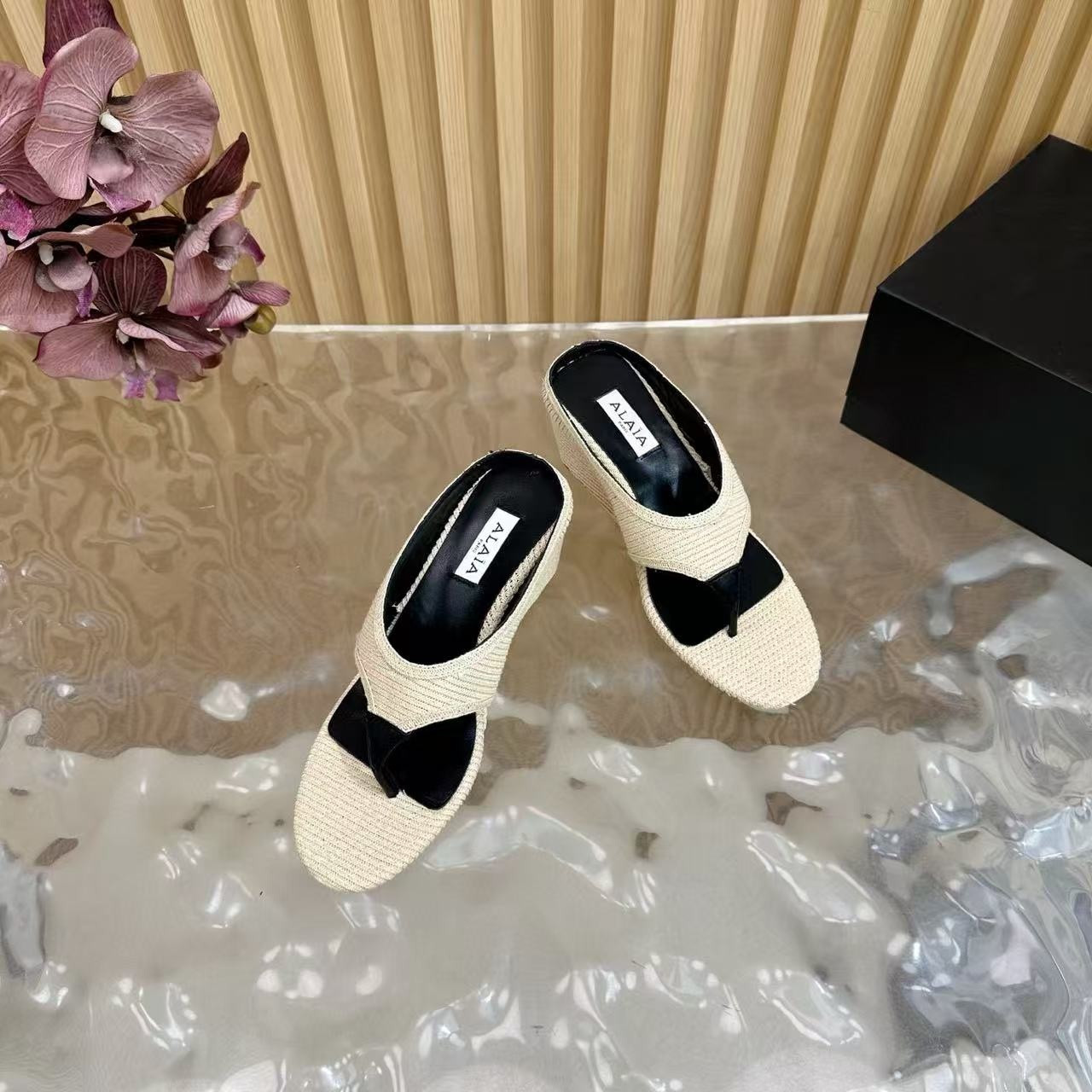 UA Alaïa Cube Wedge Sandal