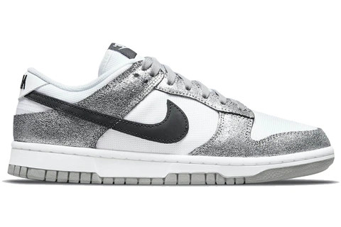 Nike Dunk Low Features Silver Cracked Leather