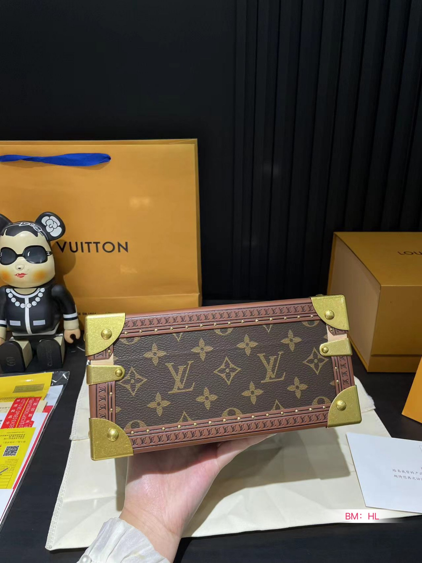 LV M13513 Jewelry Box blackish dark violet 9.4 x 4.9 x 9.4 inches