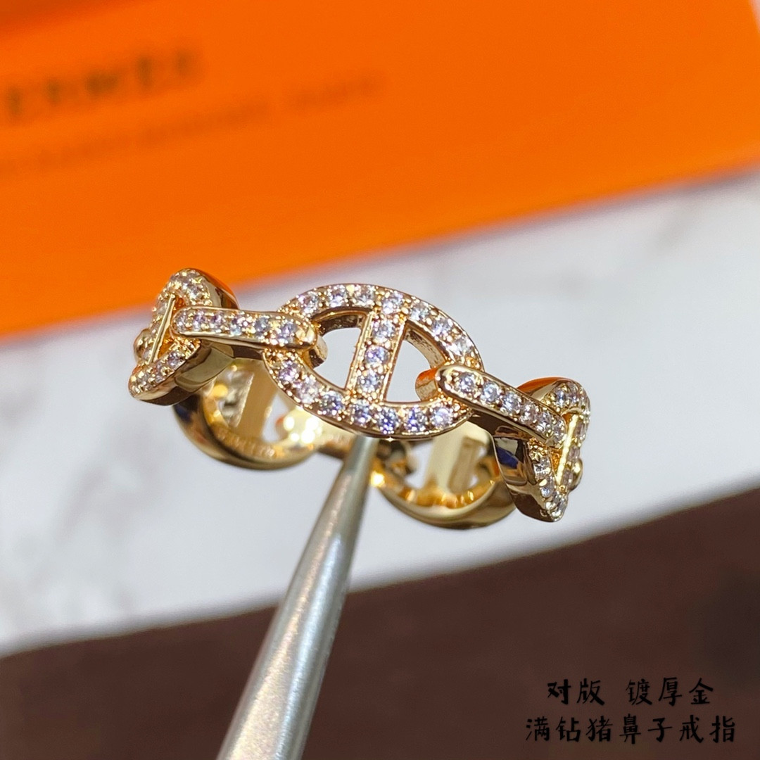 hermès fully Di*m*nd-encrusted collier de chien ring
