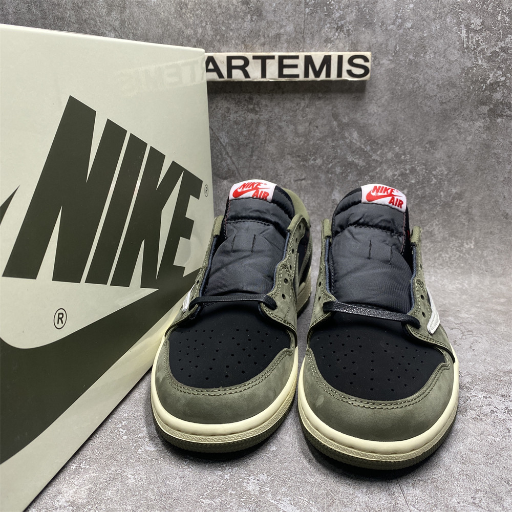 TRAVIS SCOTT X AIR JORDAN 1 LOW OG SP BLACK OLIVE