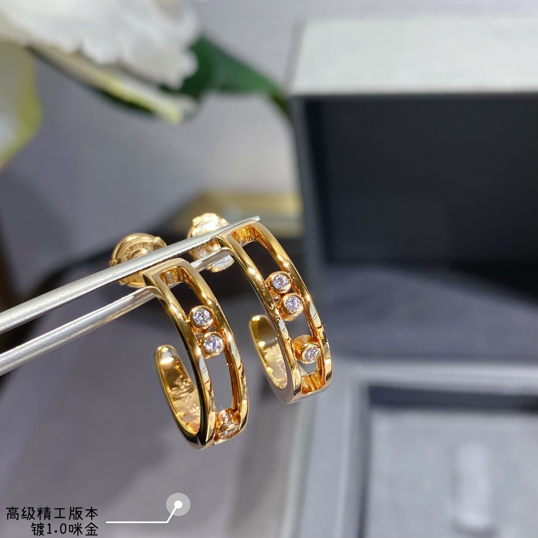 Messika Polished Moving Earrings