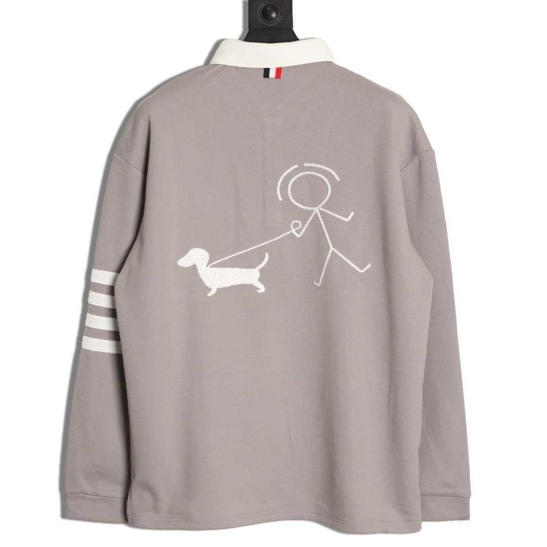 Thom Browne TB Long-sleeved Polo Shirt