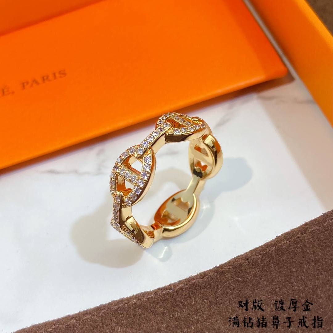 hermès fully Di*m*nd-encrusted collier de chien ring