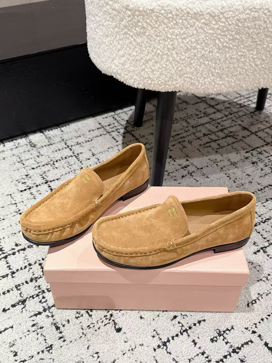 UA Miu Miu Suede loafers