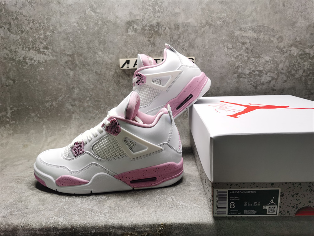 UA Air Jordan 4 Retro White Pink