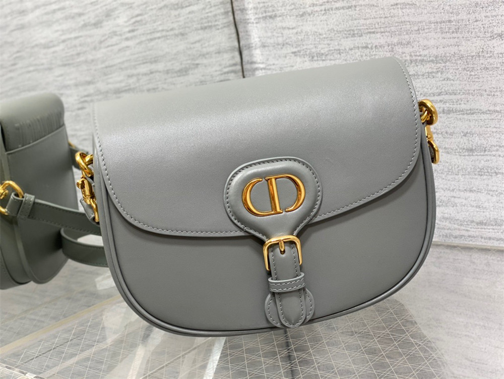medium D*or bobby bag grey box calfskin