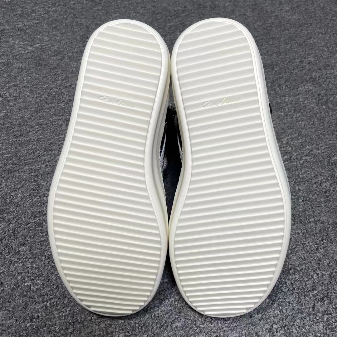 UA Rick Owens Geobasket High Black White 21ss
