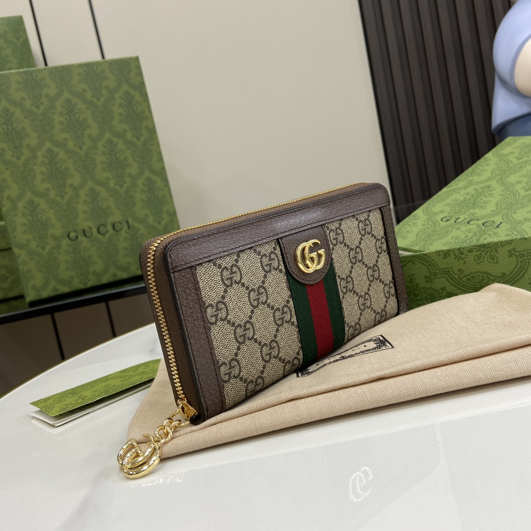 G*u*i ophidiazip around wallet 19.5x11x3cm
