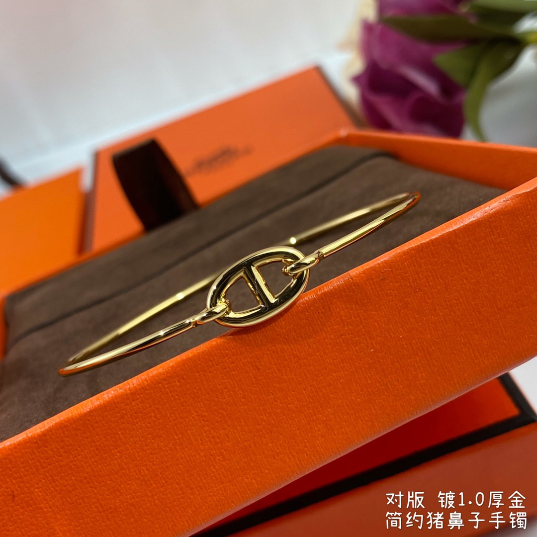 Hermès thin tube pig nose Bracelet
