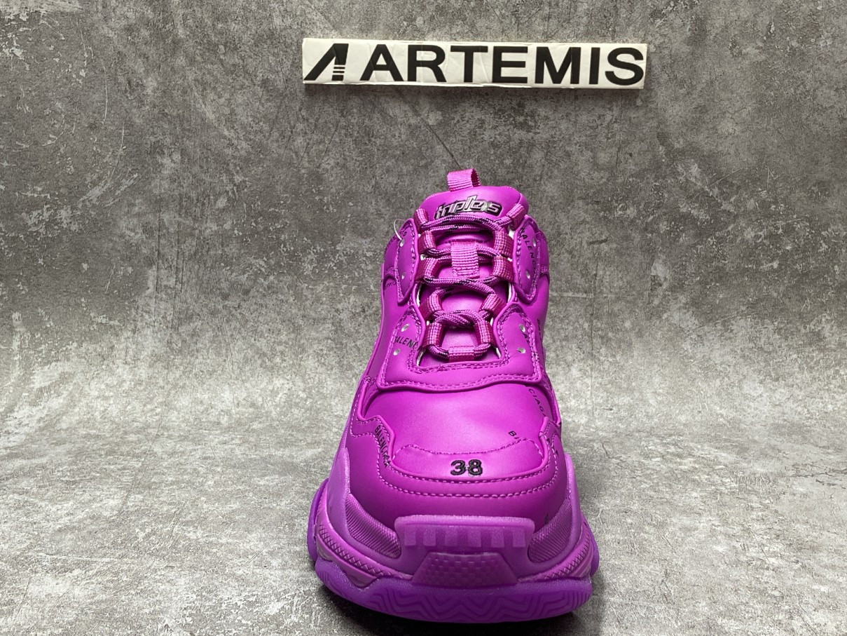 Balenciga Triple S Allover Logo Pink