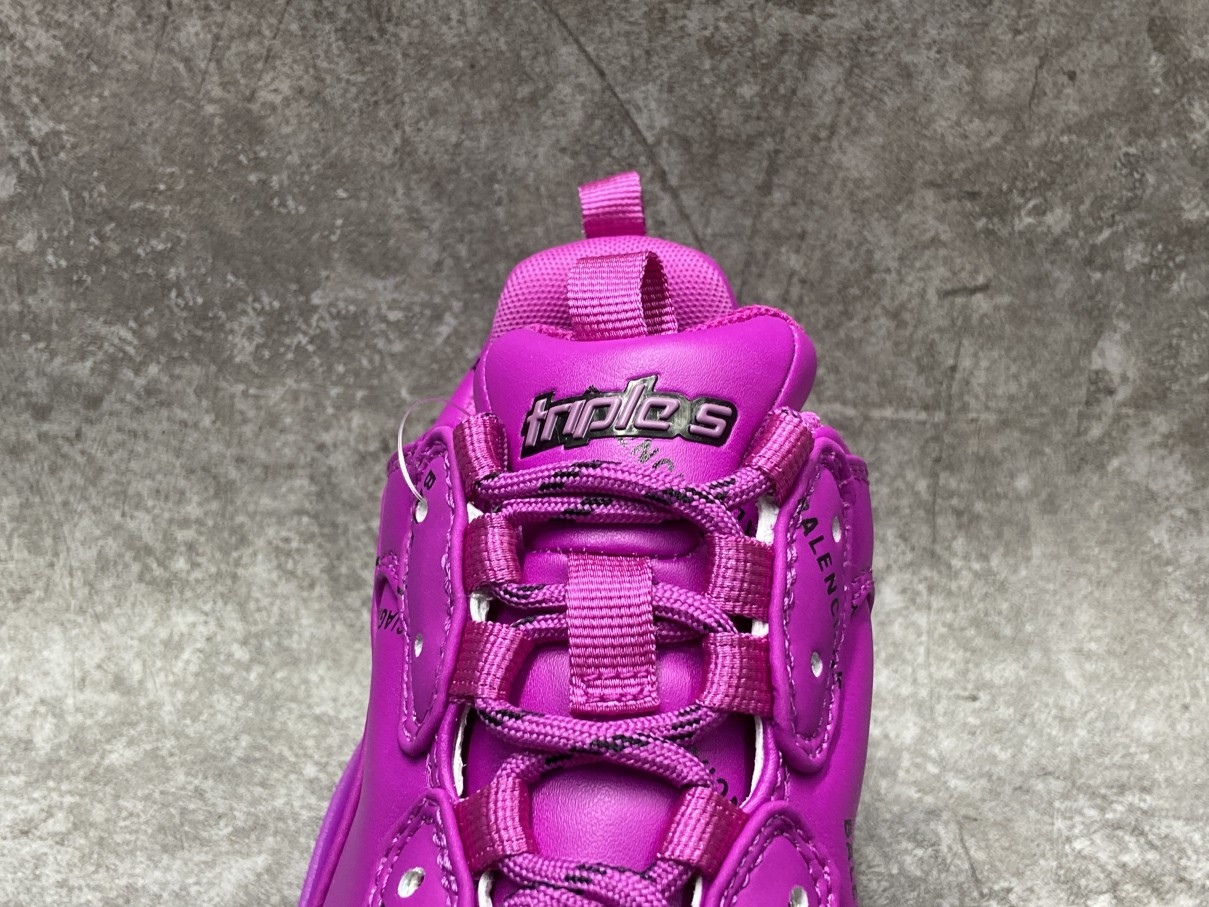 Balenciga Triple S Allover Logo Pink