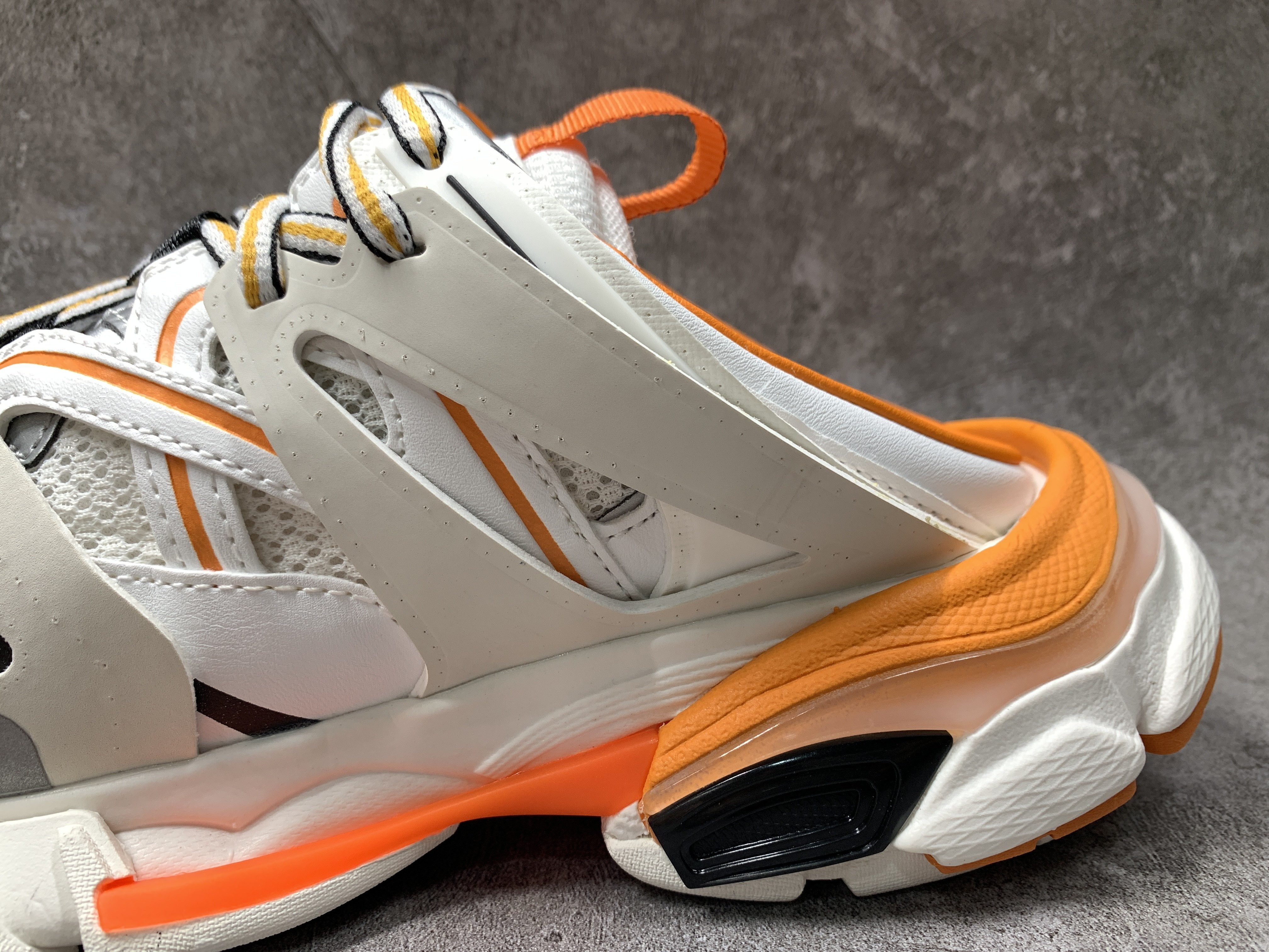 Balenciga Track Mule White Orange