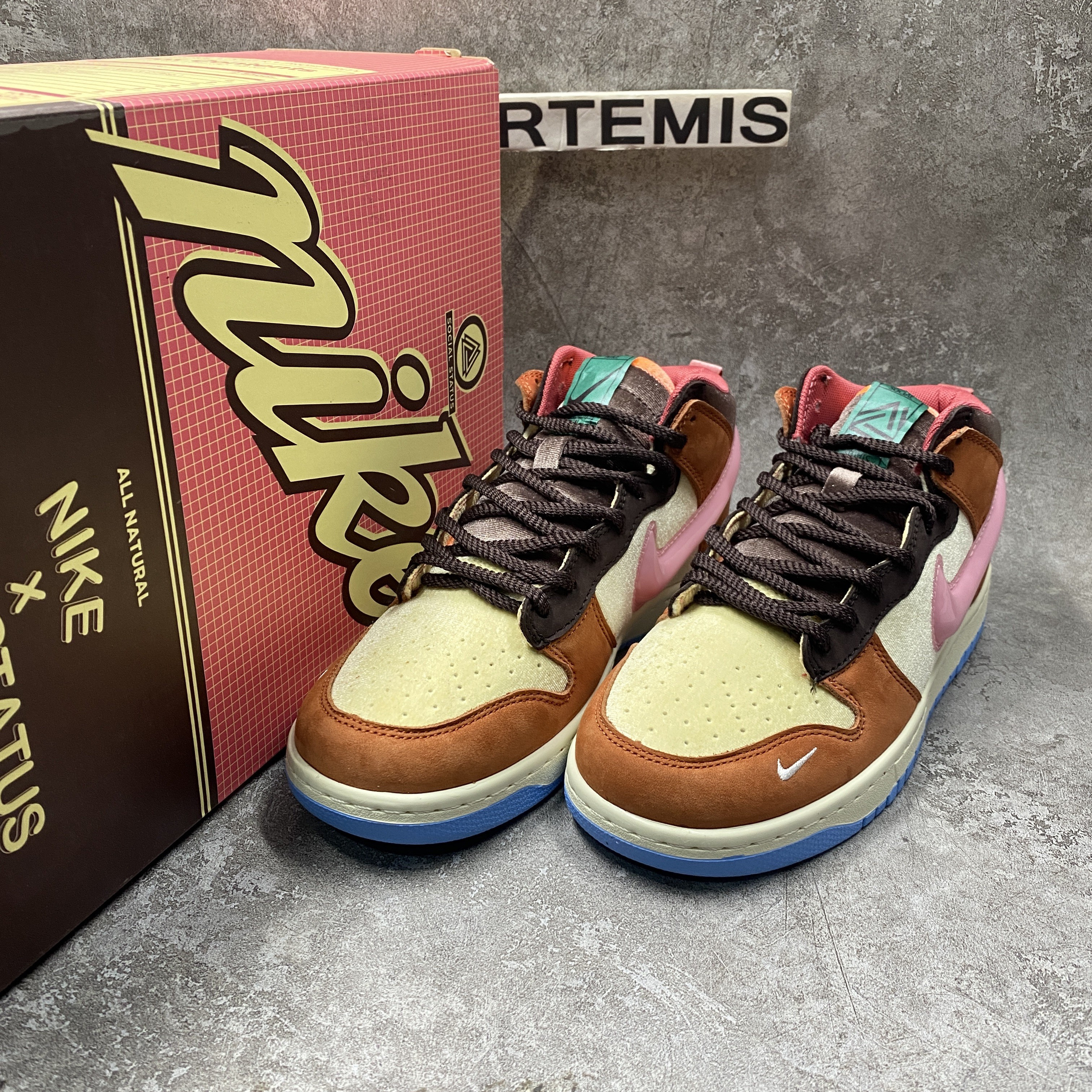 Nike Dunk Mid Social Status Free Lunch Chocolate Milk