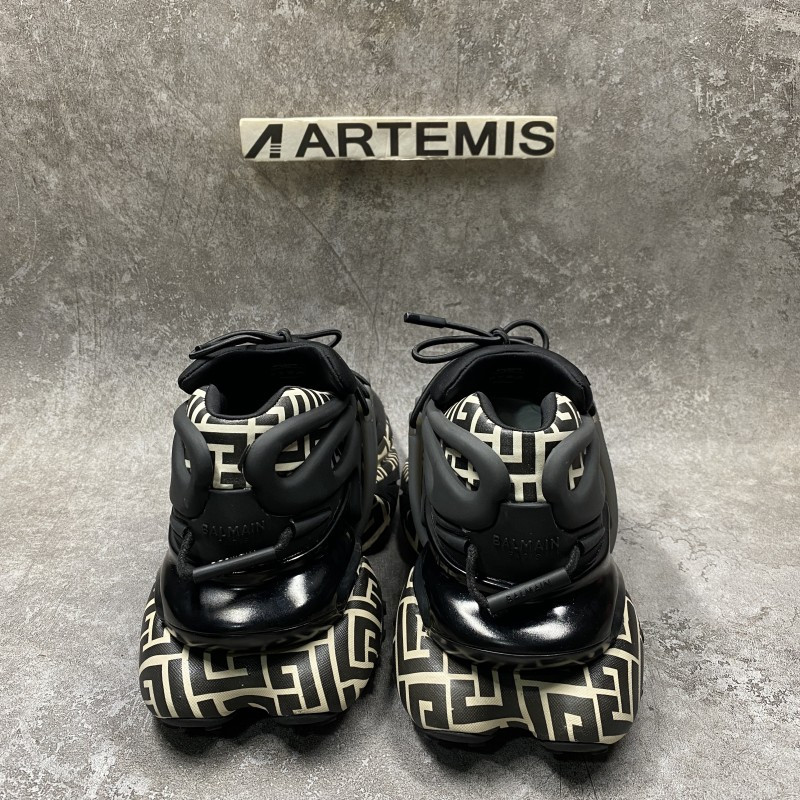 Balmain Unicorn Monogram Neoprene Low-Top Sneakers