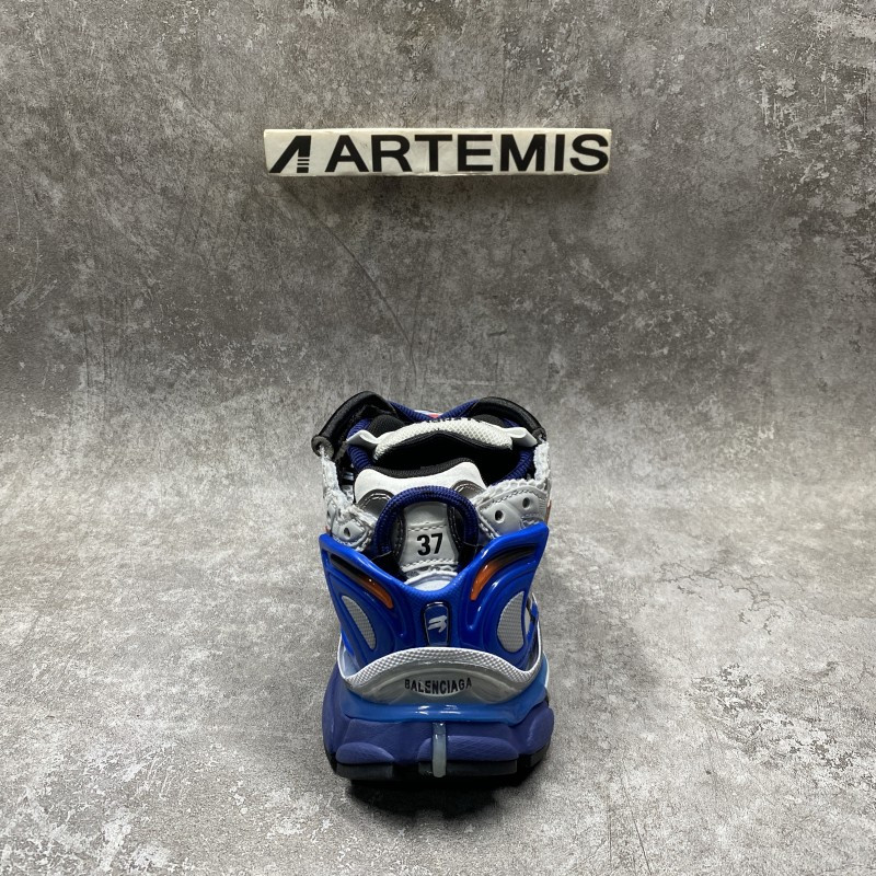Ba*len*cia*ga graffiti runner sneaker in blue