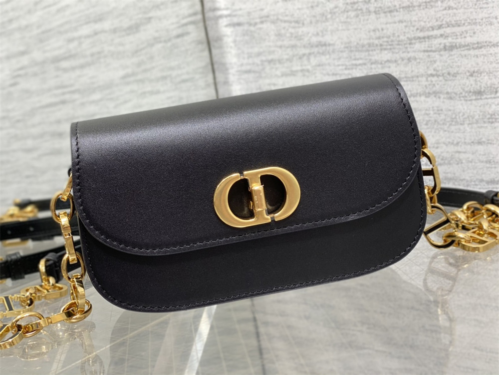 SMALL 30 MONTAIGNE AVENUE BAG black Box Calfskin
