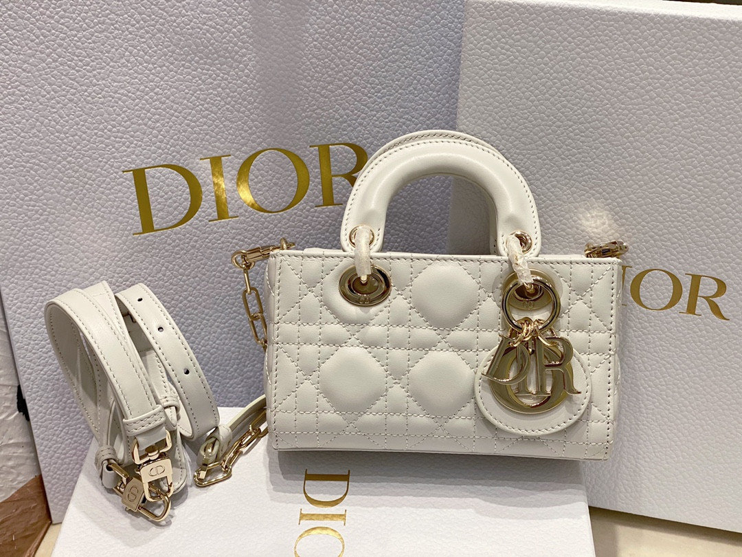 D*or mini lady d-joy bag white 16 x 9 x 5 cm