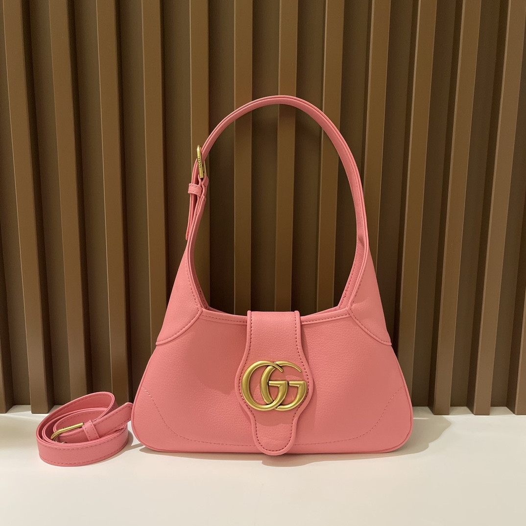 G*u*i aphrodite shoulder bag pink 27 x 13.5 x 2 cm