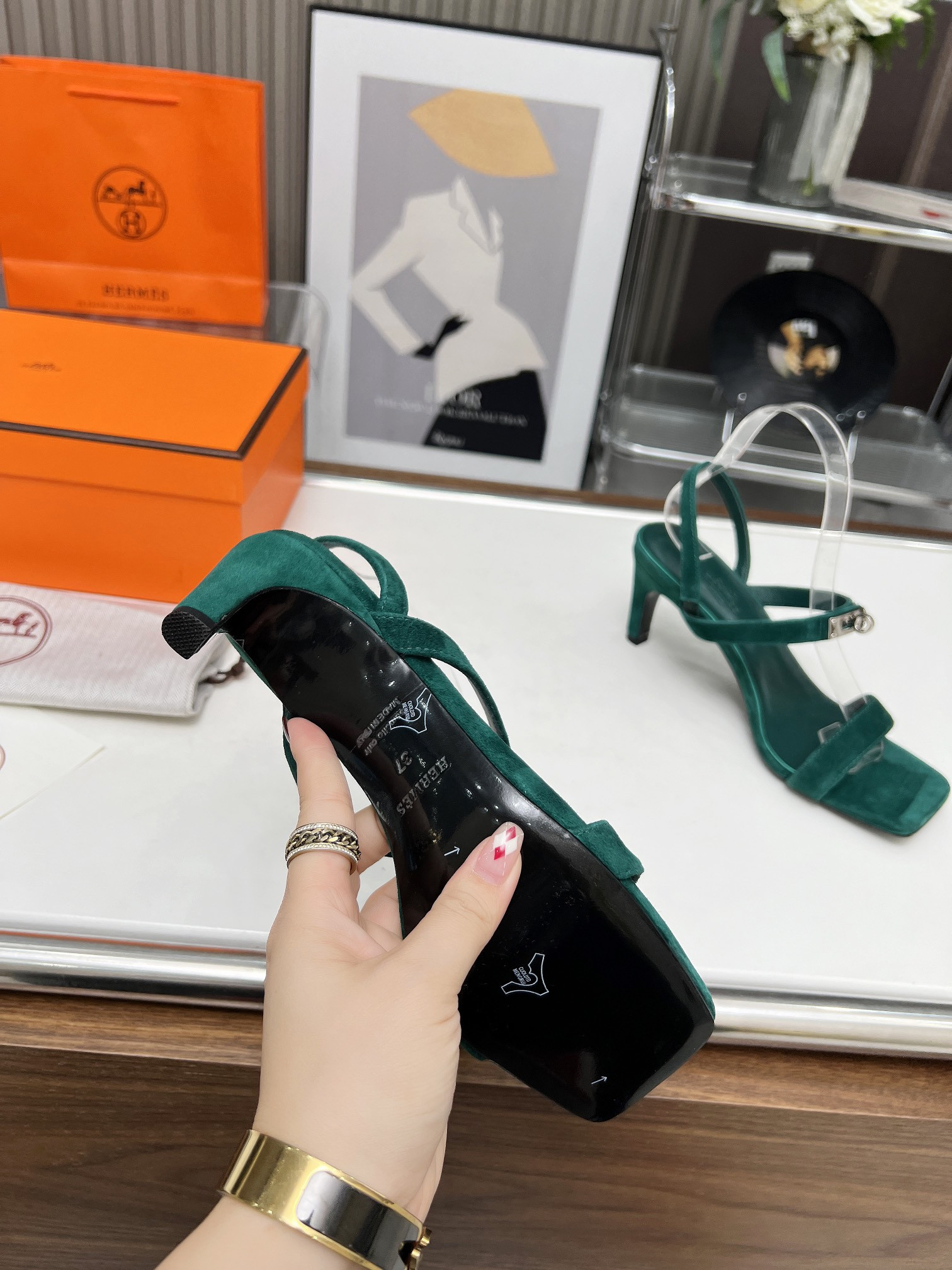 UA Hermès Glamour 95 sandal