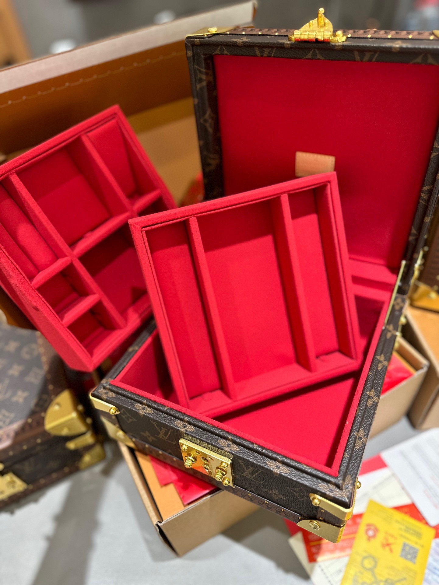 LV M13513 Jewelry Box red 9.4 x 4.9 x 9.4 inches