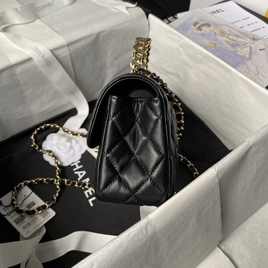 Ch*el 24a mini classic handbag 12 × 20 × 6 cm