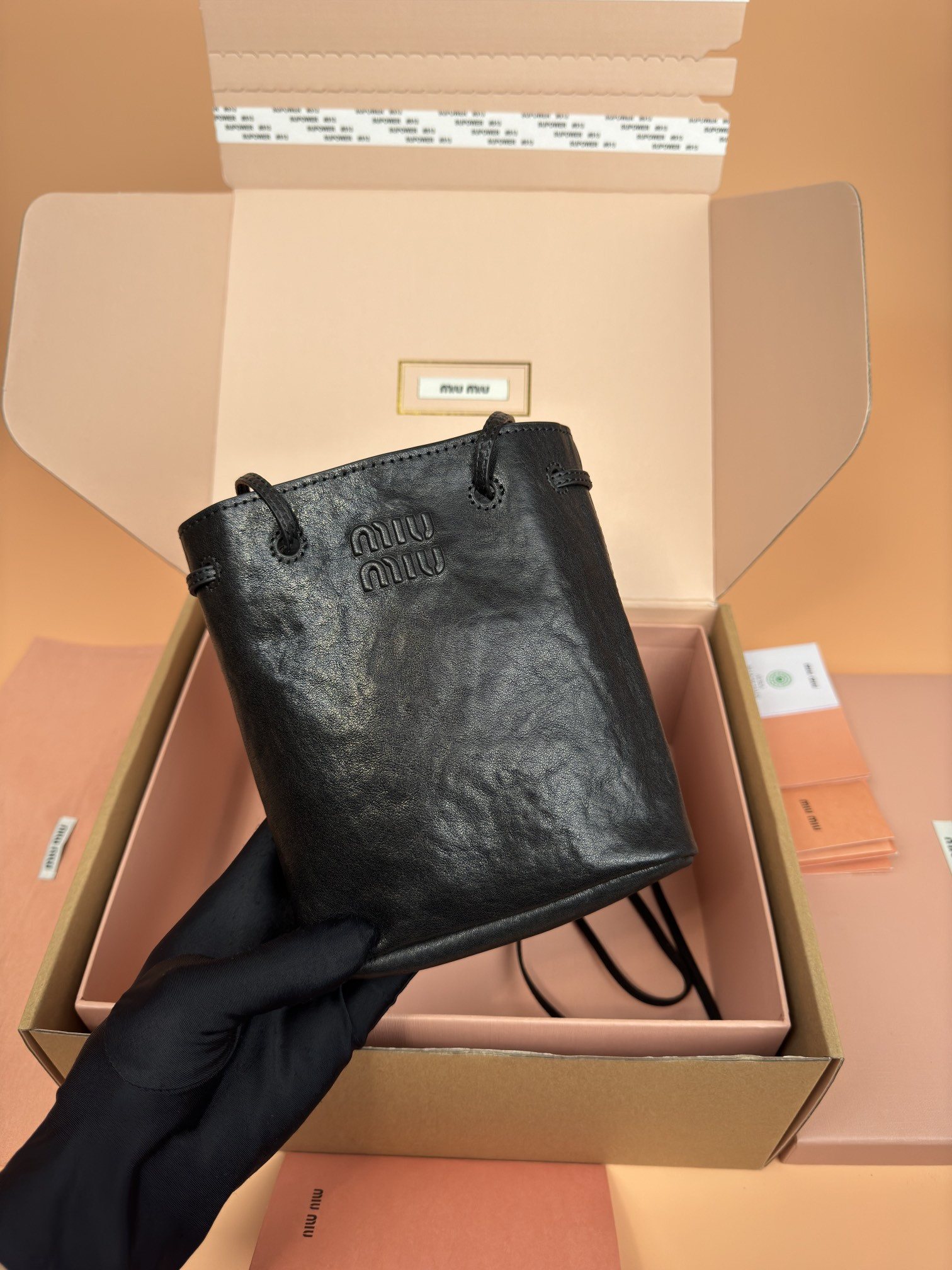 Miu Miu Nappa leather mini bag  17x14x6cm