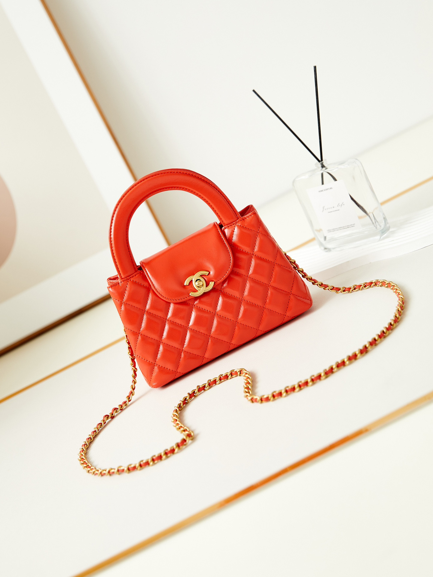 Ch*el 23k kelly 19x13x7cm