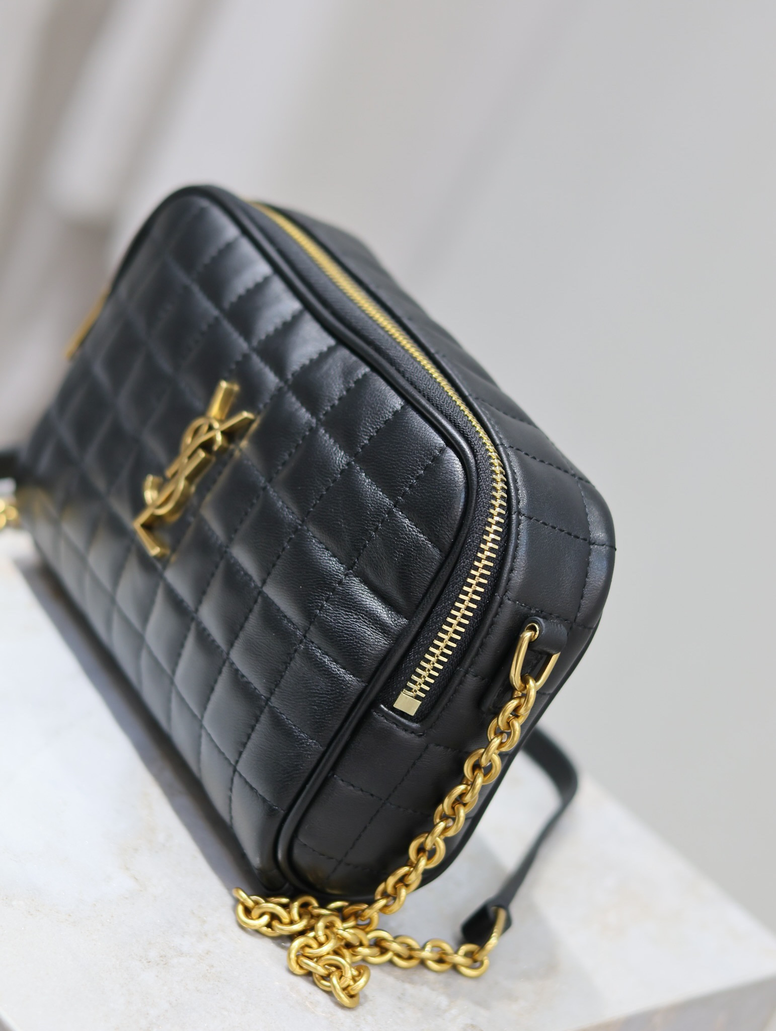 Y*L cassandre matelassé carré camera bag in lambskin 19.5x14x4cm