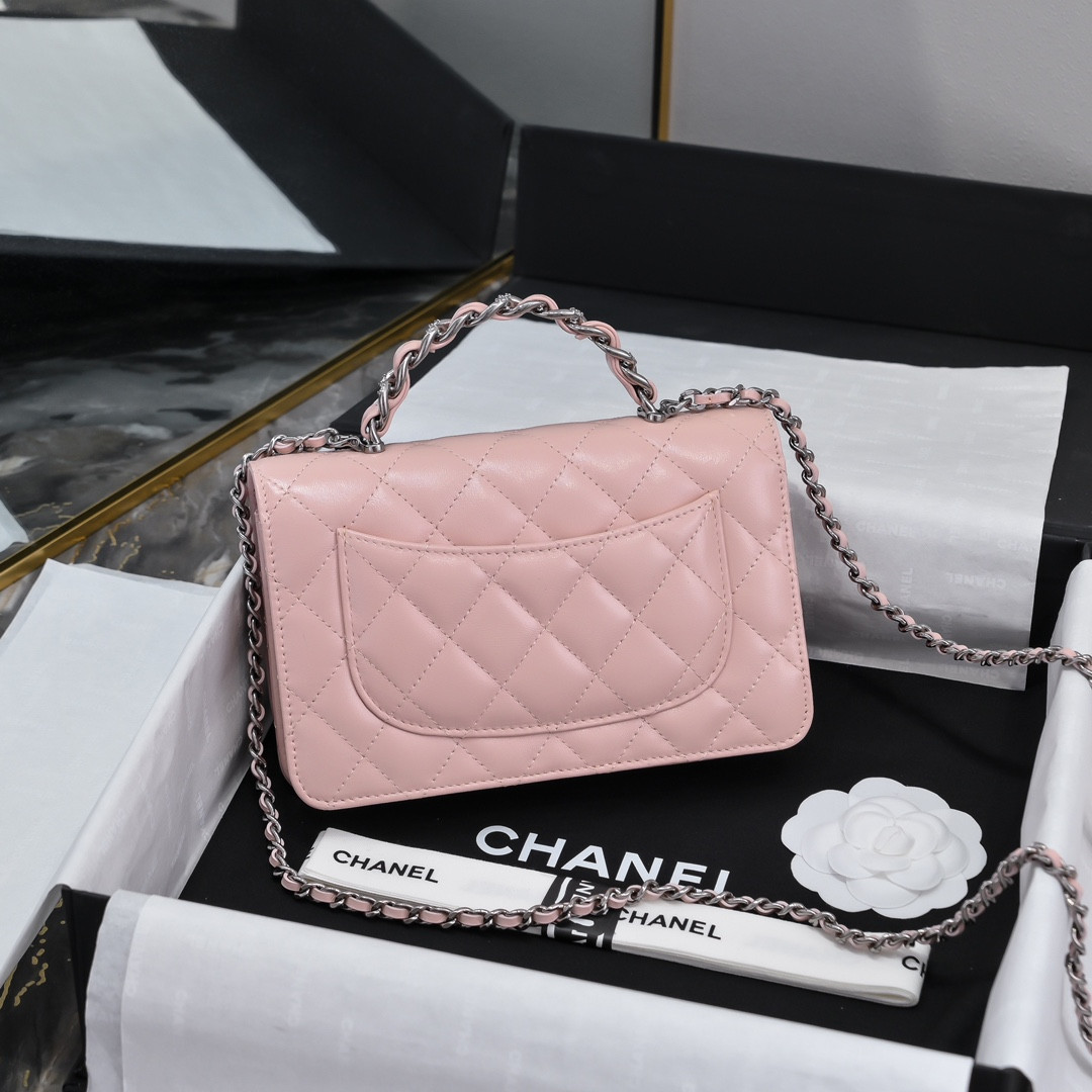 Ch*el clutch with chain 19x12x3.5cm