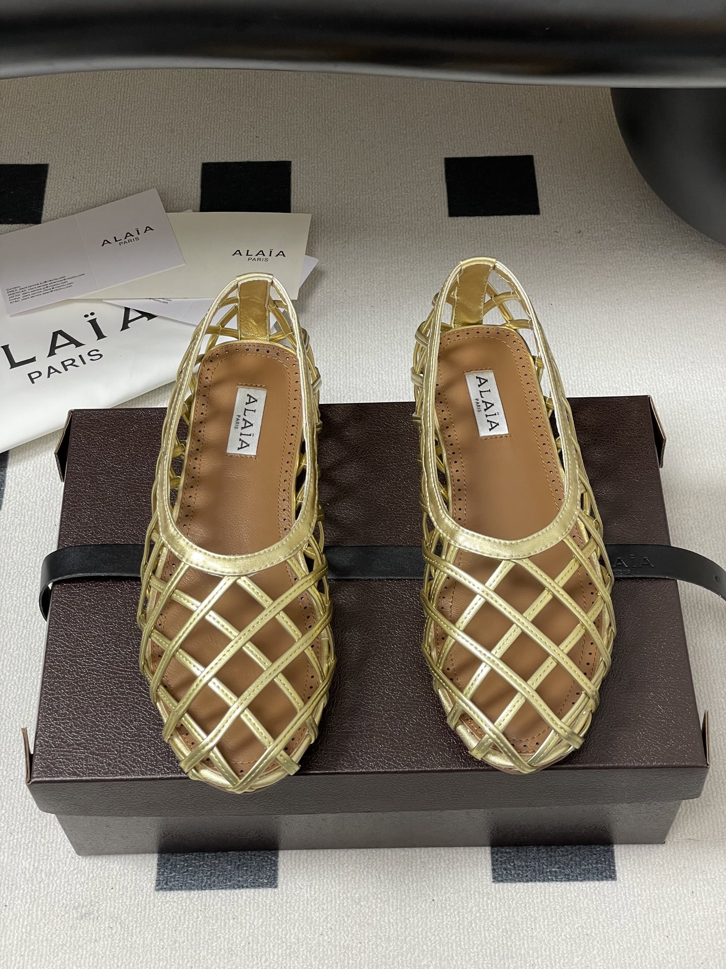 UA Alaïa CAGE BALLET FLATS(Customized Size 7-10 days production time)